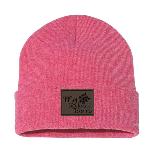 Sportsman Faux Leather Patched Cuffed Beanie Thumbnail